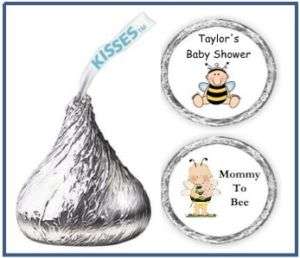 108 BABY SHOWER BEE CANDY KISS LABEL FAVORS  