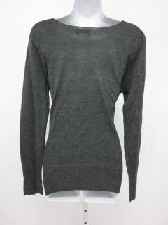 TOPSHOP Dark Gray Mini Shawl Neck Wool Sweater Sz 16  