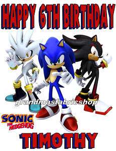 Sonic The Hedgehog Shadow Personalized Birthday Shirt  