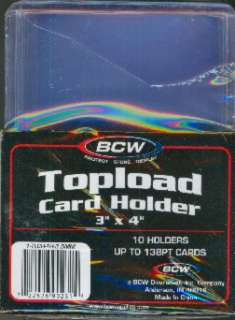 10 BCW Thick Card Trading Card Sports Card Top Loaders  