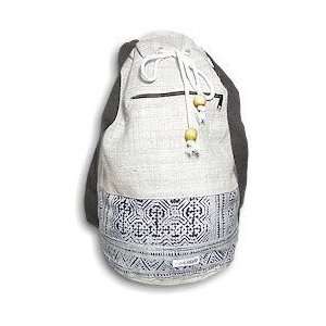  TP 7A Barrel Style Hemp Backpack   Batiked (Natural & Batik) Beauty