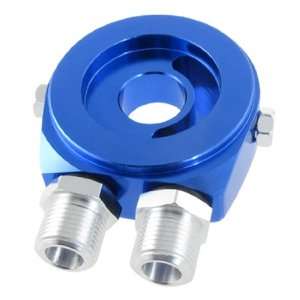  Amico Metal Oil Filter Sandwich Adapters Cooler Plate Blue 