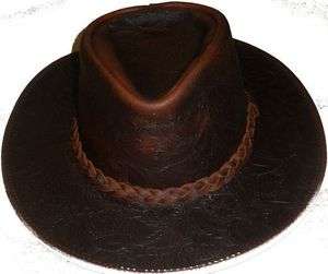 Henschel Tooled and Oiled Shapeable Leather hat  