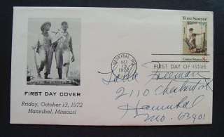 1972 TOM SAWYER FDC SCOTT#1470, 1st. CACHET BY FREEDOM PRINTING