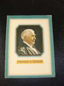 THOMAS A. EDISON BENEFACTOR OF MANKIND ISSUE 1932  