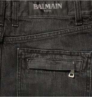 SS12 BNWT Balmain Homme Washed 18cm Skinny Biker Jeans Jeans Sz 31 