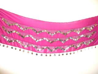 BELLY DANCE PROFESSIONAL XL COSTUME HIP SCARF EGYPT  