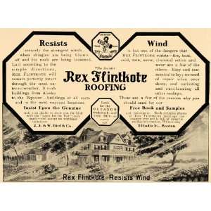   Rex Flintkote Roofing J A & W Bird Company Wind   Original Print Ad