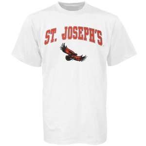  Saint Josephs Hawks Youth White Bare Essentials T shirt 