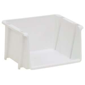  United Solutions Small Stacking Storage Bin, White