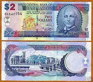 Barbados, $2, 2007, P 66, UNC  