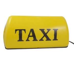   Yellow Light Magnetic Bottom Taxi Cab Top Sign Light 12V Automotive