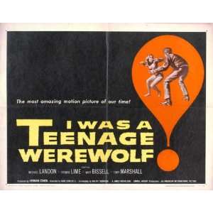  I Was a Teenage Werewolf   Movie Poster   27 x 40