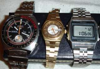   WIND UP WRISTWATCHES SEIKO LCD CHRONO ELECTRA SPEED TIMER TIMEX  