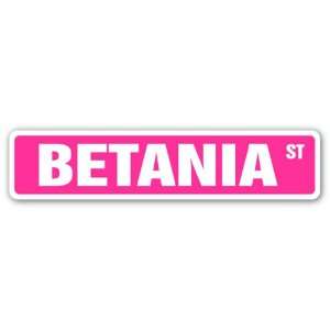  BETANIA Street Sign name kids childrens room door bedroom 