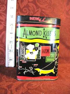 Vintage Tin Container Bartons bonbonniere Almond Kiss  