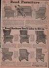 1920 Print Ad Reed Furniture Arm Chair Settee Rockers Youll Like to 