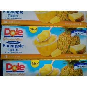  Dole Pineapple Tidbits Pack of 16 