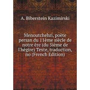   , traduction, no (French Edition) A. Biberstein Kazimirski Books