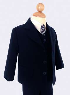 Brand New Boy Formal Navy Blue Dress Suit W/Tie size 12  