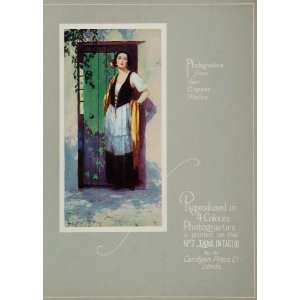 1929 Gypsy Woman Doorway Cardigan Press Leeds Print 