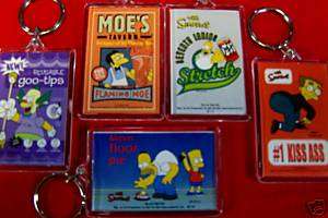 The Simpsons 5 Licensed 2X3 Acrylic Key Chains Homer  