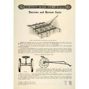  1912 Ad Antique Fuller & Johnson Pipe Lever Harrow Cart 