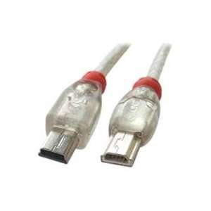  5m USB OTG Cable   Transparent, Type Mini A to Mini B 