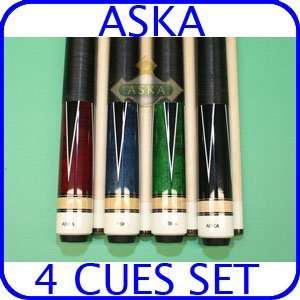  Billiard Pool Cue Stick Set Aska L4 4 pool cue sticks 