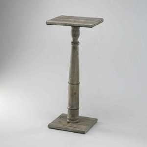   Large Theodore Pedestal, Distressed Gray Finish