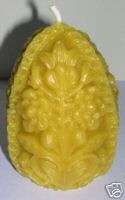 Pure Beeswax (bees wax) Carved Easter Egg   8 candles  