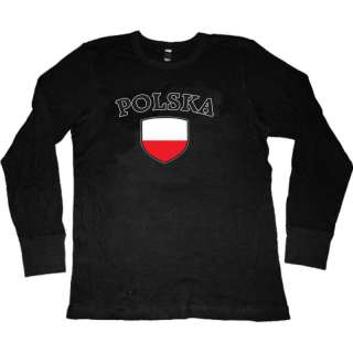Polska Poland Soccer Mens Long Sleeve Thermal T Shirt  
