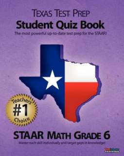   TEXAS TEST PREP Student Quiz Book STAAR Math Grade 6 