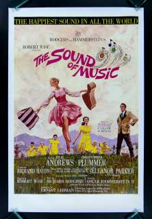 THE SOUND OF MUSIC * 1SH ORIG LINEN BACKED MOVIE POSTER  