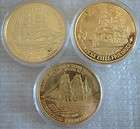 NORTH KOREA 1 Won 2001 Brass Proof 3 Coins Set Ships