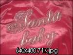 Victoria Secret Santa Baby Pink Hoodie Bling Zip  
