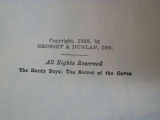 RARE * Franklin W. Dixon. Hardy Boys The Secret of the Caves  