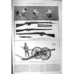  1890 MILITARY ARMAMENT EQUIPMENT RIFLES FIELD GUN WAR 