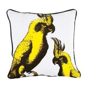   pillow 18 inches x 18 inches white black yellow by room service