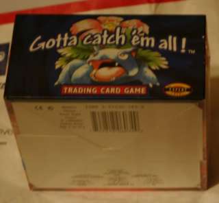 Pokemon Base Set Sealed Booster Box contains 36 packs, 1998  