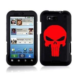 PUNISHER skull   Cell Phone Graphic   1.25X 2.5 RED   Vinyl Decal 