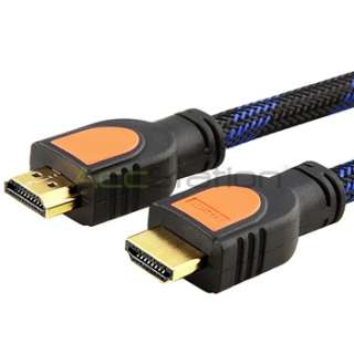 For LCD Plasma PS3 High Speed 10.2Gbps HDMI Cable Black/Blue Mesh M 