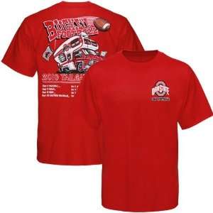   Scarlet 2010 Football Schedule Tailgate T shirt