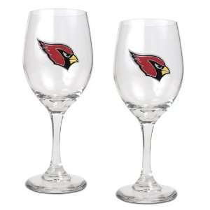  Arizona Cardinals 2 Piece NFL Wine Glass Set Kitchen 