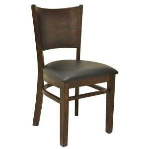   Chair  Walnut/Mahognay Black vinyl seat 236 W/M BLK Furniture & Decor
