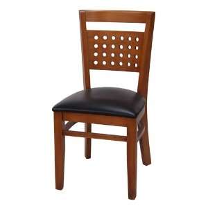   Beech Wood Chair Walnut Black vinyl seat 259 W BLK Furniture & Decor