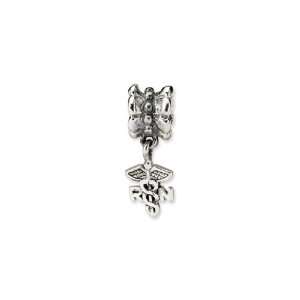  RN Medical Charm in Silver for Pandora and most 3mm 