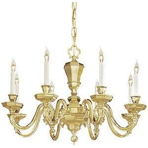  Amsterdam 8 Light Chandelier In Polished Brass Finish 