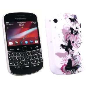  BlackBerry 9900 Bold Touch Black And Pink Butterflies Super 