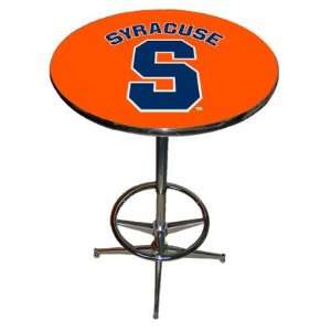  Syracuse Orange Chrome Pub Table With Footrest